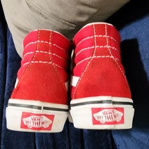 Red suade vans